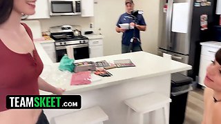 Petite Fiona Frost & mochi mona share pecker in hot 3 way