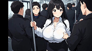 Anime public bus threesome sex ( AI generated )