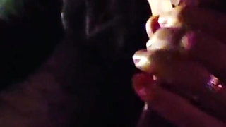 Smoking blowjob in the dark