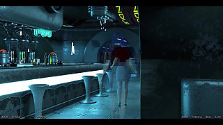 Stranded in Space - Sasha Flashing Her Big Tits