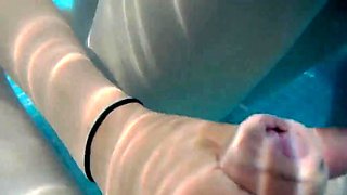 Skinny Dipping and Teasing in the Garden Pool - Amateur Teen