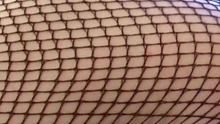 Horny blonde skinny teen with nylon gets fucked in the ass by her step brother