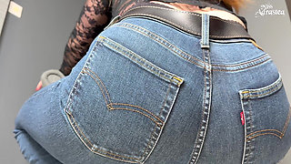 Cum Hard Under My Ass in Jeans! Jeans Fetish with Face Sitting and Jerk off Instruction with Miss Adrastea