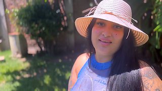BUSTY PLANTER FINISHES ALL SHOWERED WITH MILK