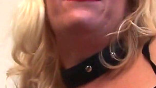 Busty Blonde MILF Cherise Plays with Herself on the Sofa