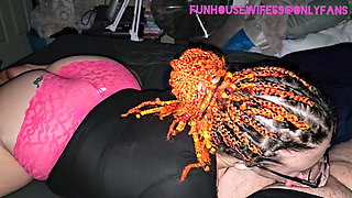 Pink Panties Ass up Swallowing His Cock and Cumm