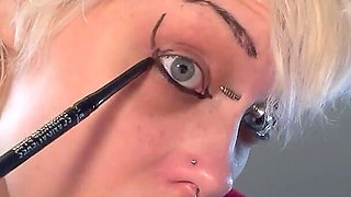 Goth Girl Glitterqueen1999 Ignores You Whilst She Applies Her Makeup, Black Lipstick, Lipstick Fetish Ignore Fetish, Humiliation