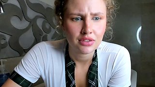 Cute blonde amateur webcam teen masturbating