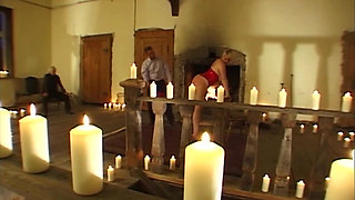 Bound Blonde Beauty in Intense BDSM Rope Play