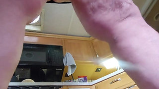 Cleaning the kitchen