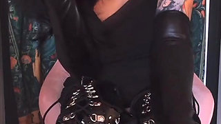 Bound for My Boots: Mistress Has You in Steel Handcuffs While She Smokes and Teases You