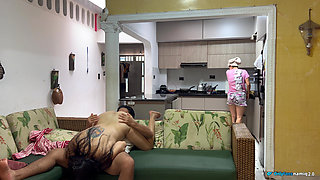 I had sex in front of my wife with her friend! She didn't even notice!