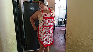 I hired this maid, she came in short lingerie, what a big ass she has