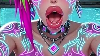 Cyberpunk Style Women Bouncing Boobs, Ai Animation