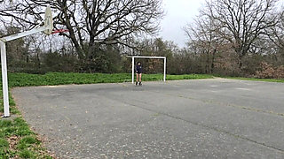 My Neighbor Had Never Ridden Kite Skates and Ended up Riding My Cock Outdoors