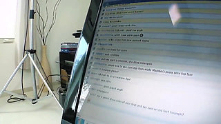 My Neighbor a Slut with Big Tits and Brown Hair Gets Her Pussy Fucked on Webcam
