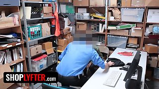 Shoplyfter - thin mischievous asian Jade Noir caught stealing and got penalized by perv officer