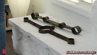 Lesbian butt sex BDSM session