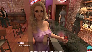 POV milf with big tits in a 3D visual novel experience