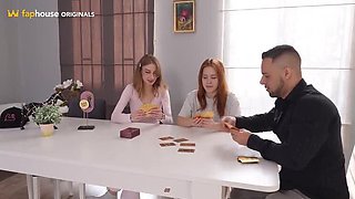 Flexible Redhead Teen Anal: Card Game Turns Into Hardcore Ass Fuck & Facial