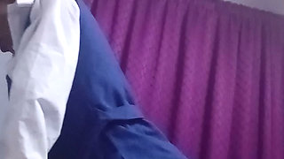 Black Girl Sucks and Rides White Cocl in Uniform