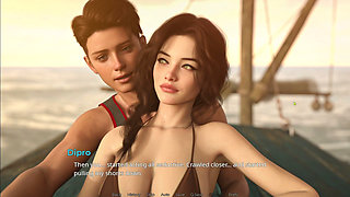 The Beach House V0.2 Part 1 - Giving Alicia a Sensual Beach Ass Massage and Peeking at Leanna