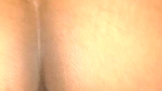 Big ass of brunette stepsister riding cock