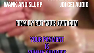 Double Team CEI Finally Eat Your Own Cum Right Now