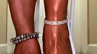 Linsey Dawn solo foot fetish