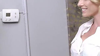 Cory Chase in Blonde Whore Let's Her Boss Fuck Her Ass and Cum in Her Mouth