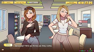 Public anime adventure with huge-chested teens and milfs