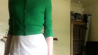 Small titted redhead amateur riding penis in close up