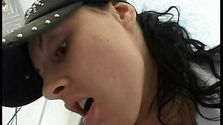 Dominant Brunette Pushes Shy Blonde to Have Mouth Sex