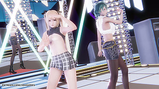 [mmd] Sunlight Marie Rose Tamaki Sexy Striptease Doa Hentai Uncensored 4K 60fps