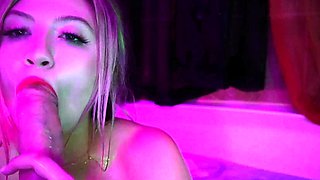 Glamour babe with big boobs masturbates in lingerie