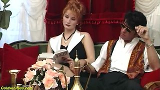 Busty Redhead MILF with Hairy Bush Gets Facial Fuck