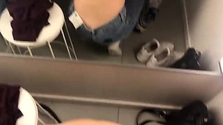 Amateur Ukrainian Girl Gabry Rozby Sucks Cock in Store Changing Room - Sneaky Public Blowjob & Cum Swallow