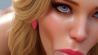Tattooed Blonde Bimbo MILF Couldn’t Keep It Out of Her Mouth (ai Generated)
