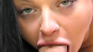 Busty Brunette Payton Preslee Gets More Than the Tip