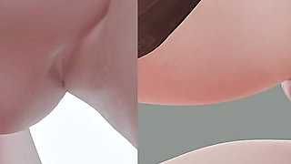 2b Cowgirl in Town with Creampie Dripping Wet Pussy & Risky Outdoor Fuck 3D Porn