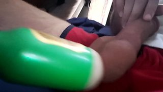 Big Sexy Balls for the Ladies, While Sex Machine Pounds a
