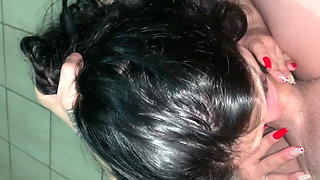 Only Blowjob! Greedy Hotwife Sucking Her Bull Until She Drinks Her Milk - Full