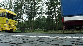 Wild Car Sex with Busty Blonde Getting Fucked Outdoor