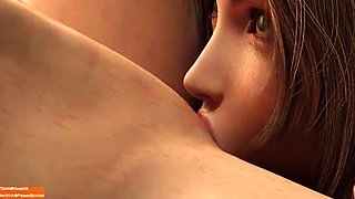 Final Fantasy Vii - Ff7 - Aerith X Tifa Wm (sound) By Teehee3d Animation 3d Hentai
