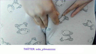 Cameltoe- Swollen Pussy- Masturbate with Pajama- Rubbing Pussy with Pajama
