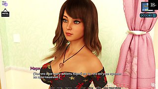 Teen blond beach, diminutive, 3d animated