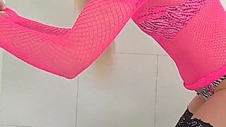 Hot Blonde Pornstar Lexi Lou Sucks off Two Cocks in the Glory Hole and Lets Them Cum Over Her Panties