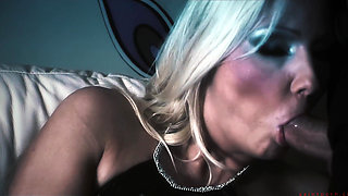 Jordan Sparx Has on Sheer Nylons and Stilettos While Grinding on a Cock