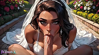 LATINA Bride Can't Resist a BWC Right Before the Wedding - Deepthroat & Anal (4K AI Animated)