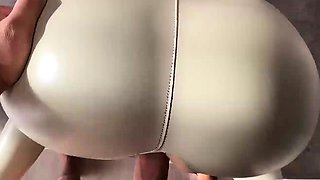 Fuck-stick in gigantic backside leggings - steamy couples